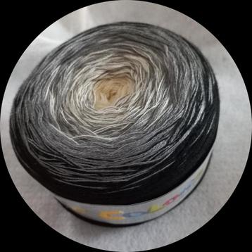 Lammy Yarns Magic Colors - Zwart/Grijs Verloop beschikbaar voor biedingen