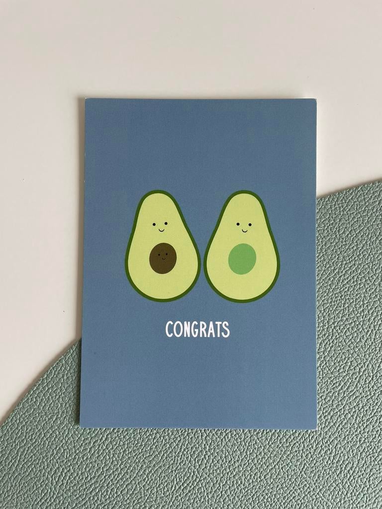 Avocado zwangerschaps ansichtkaart TOV Products, Verzenden, Nieuw