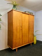 Vintage kledingkast jaren 50/60 retro Midcentury kast teak, Antiek en Kunst, Antiek | Meubels | Kasten, Ophalen of Verzenden