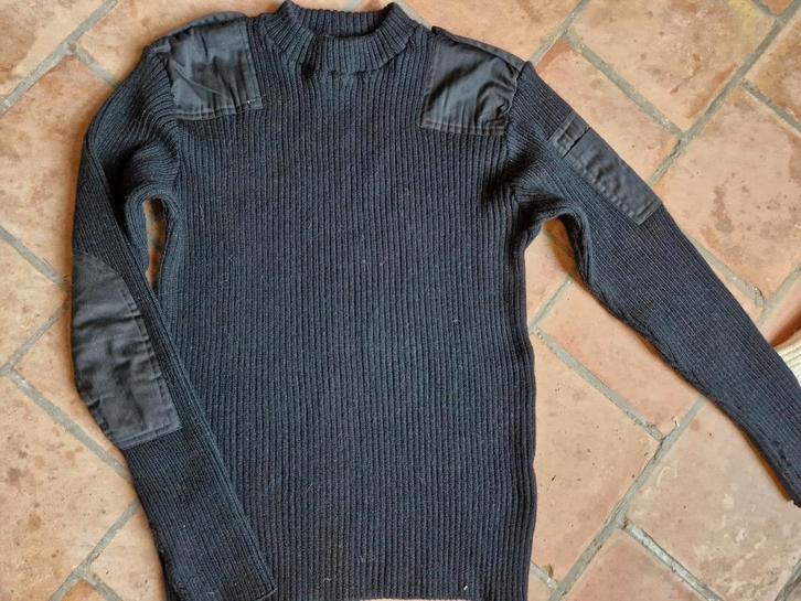 Zwarte Noorse Wollen Commando Trui - Maat M, Kleding | Heren, Truien en Vesten, Zo goed als nieuw, Maat 48/50 (M), Zwart, Verzenden