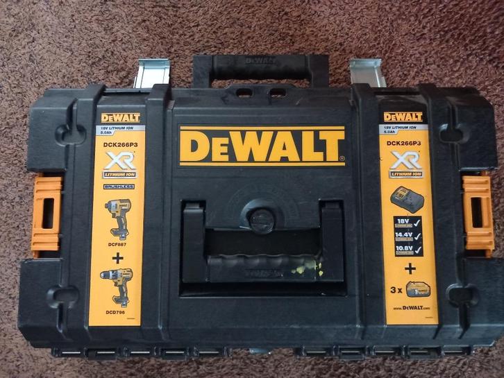 DeWalt koffer DCK266P3 TSTAK, Doe-het-zelf en Verbouw, Gereedschapskisten, Zo goed als nieuw, Ophalen of Verzenden