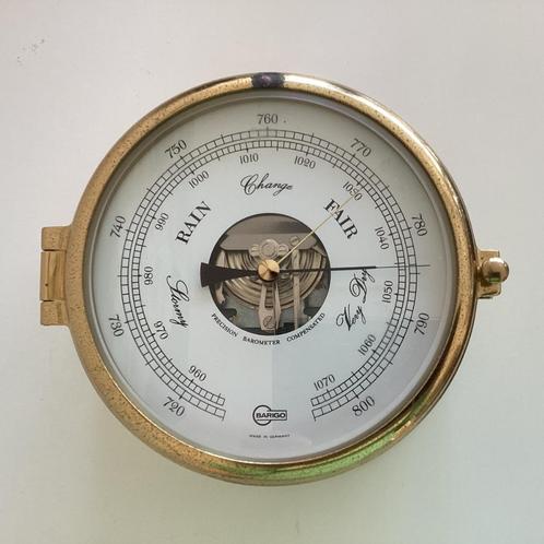 Barigo messing  scheeps Barometer voor aan de wand, Audio, Tv en Foto, Weerstations en Barometers, Gebruikt, Ophalen of Verzenden