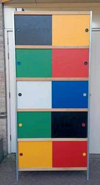 Kleurrijke Kewlox kast, design stellingkast, schuifdeuren, Huis en Inrichting, Kasten | Stellingkasten, Ophalen, Gebruikt