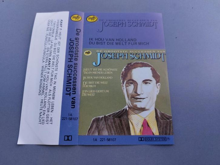 JOSEPH SCHMIDT - DE GROOTSTE SUCCESSEN VAN (CASSETTEBANDJE), Cd's en Dvd's, Cassettebandjes, Zo goed als nieuw, Origineel, Klassiek