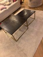 Zwart goude salon tafels, Ophalen, Rond, 50 tot 100 cm, Zo goed als nieuw