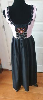 Lange Dirndl oktoberfeest zwart met roze oranje mt 36/38, Ophalen of Verzenden, Kleding, Maat 36 (S), Overige thema's