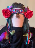 Bloemen hoofdband - Carnaval!, Ophalen of Verzenden, Nieuw, One size fits all, Hoed