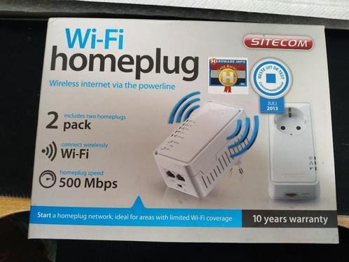 SITECOM LN-555 Homeplug Kit 500 Mbps, Computers en Software, WiFi-versterkers, Nieuw, Ophalen of Verzenden