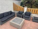 Lounge set (bank, 2 stoelen en bijzet), Tuin en Terras, Tuinsets en Loungesets, Ophalen, Kunststof, Gebruikt, 6 zitplaatsen
