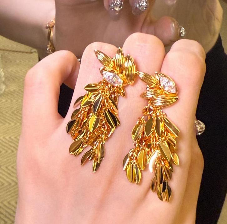 Gouden "Korenaar" Oorbellen – Dé herfstmusthave, Sieraden, Tassen en Uiterlijk, Oorbellen, Nieuw, Goud, Ophalen of Verzenden