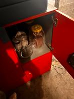 Rode Opbergkast, Huis en Inrichting, Kasten | Dressoirs, Gebruikt, Ophalen of Verzenden, 200 cm of meer, Met lade(s)