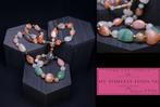 Vintage edelstenen ketting jaren 60 - K3FLH-P6Z2, Overige kleuren, Ophalen of Verzenden, Zo goed als nieuw, Steen of Mineraal