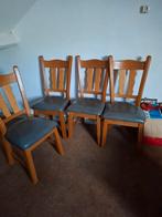 blank eiken stoelen, Ophalen, Gebruikt, Bruin, Vier
