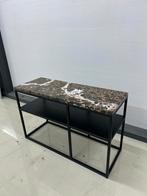 Side table marmeren blad, Huis en Inrichting, Tafels | Sidetables, 50 tot 100 cm, Ophalen of Verzenden, Zo goed als nieuw, 25 tot 50 cm