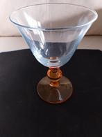 Vintage glas met gele steel en voet, Verzenden, Zo goed als nieuw, Overige typen