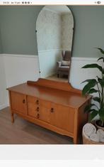 Vintage Kaptafel/Commode met Spiegel - Mid Century Design, Ophalen, Gebruikt, 100 tot 150 cm, 100 tot 150 cm