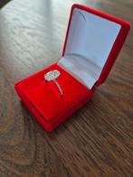 14K witgouden ring 3.01 ct lab-grown diamant IGI, Wit, Ophalen of Verzenden, Zo goed als nieuw, 17 tot 18