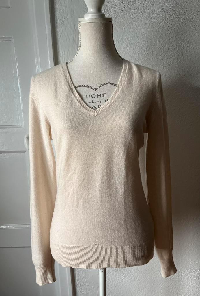 Repeat Cashmere, zacht roze/ crème truitje, Kleding | Dames, Truien en Vesten, Zo goed als nieuw, Maat 38/40 (M), Roze, Ophalen of Verzenden