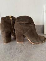Enkellaarsjes met hak | Maat 41 | Suede | Donker groen, Dolcis, Lage of Enkellaarzen, Ophalen of Verzenden, Zo goed als nieuw