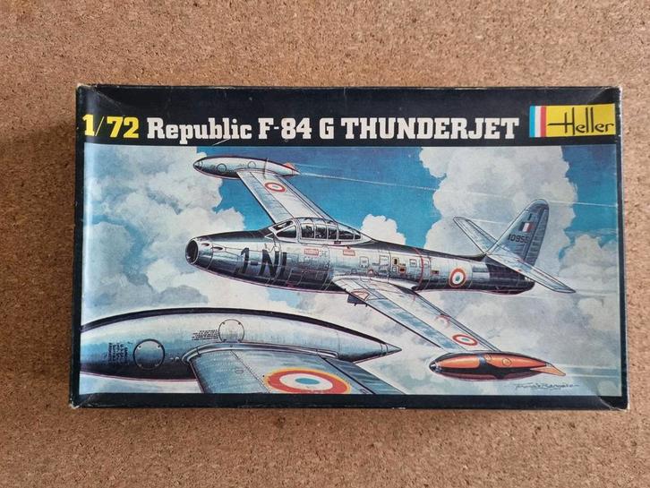 Heller 278 Republic F-84G Thunderjet 1:72 - is aan begonnen, Hobby en Vrije tijd, Modelbouw | Vliegtuigen en Helikopters, Gebruikt