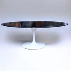 Tafel Knoll bureau ovaal Eero Saarinen Tulip ebonized 1990s, Huis en Inrichting, Tafels | Eettafels, Gebruikt, Metaal, 100 tot 150 cm