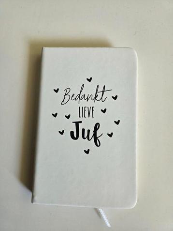 Notitieboekje Bedankt lieve Juf van 5,50 voor 2,50. beschikbaar voor biedingen