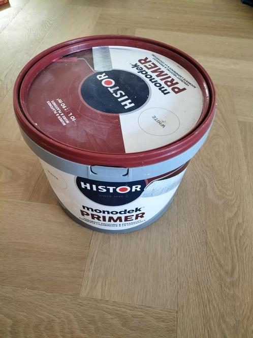 Histor monodek primer WIT WHITE 10 liter nieuw +/- 90m2, Doe-het-zelf en Verbouw, Verf, Beits en Lak, Nieuw, Verf, 10 tot 15 liter
