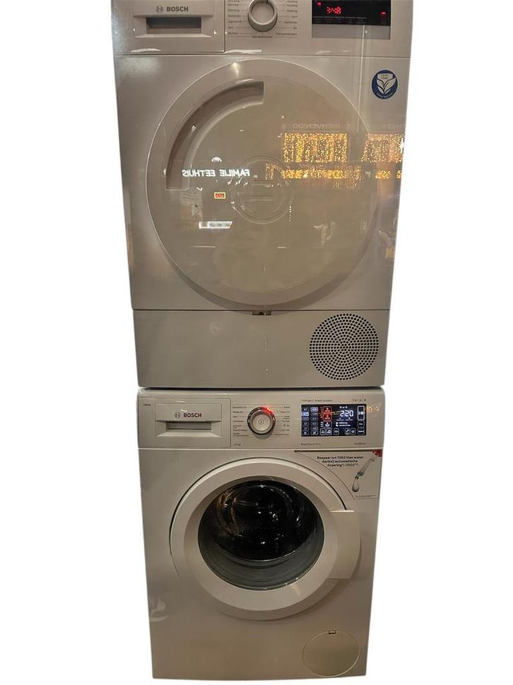 Bosch wasdroger en wasmachine serie 6 I-Dos Set, Witgoed en Apparatuur, Wasmachines, Zo goed als nieuw, 8 tot 10 kg, Minder dan 85 cm