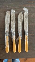 Antieke zilveren messen met benen handvat, Antiek en Kunst, Antiek | Bestek, Ophalen of Verzenden
