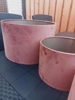 4 lampenkappen velours oud roze, Ophalen, Zo goed als nieuw, Rond, Minder dan 25 cm
