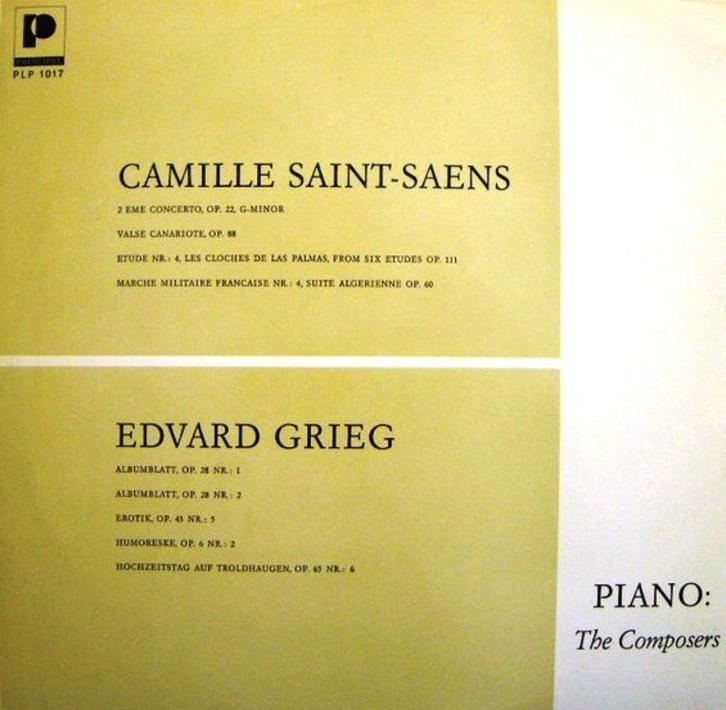 Camille Saint-Saens -Edvard Grieg Play their own composition, Cd's en Dvd's, Vinyl | Klassiek, Zo goed als nieuw, Classicisme