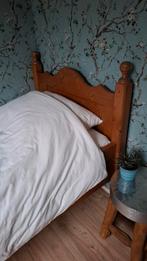 Houten Eenpersoonsbed, Ophalen, Gebruikt, 90 cm, Eenpersoons