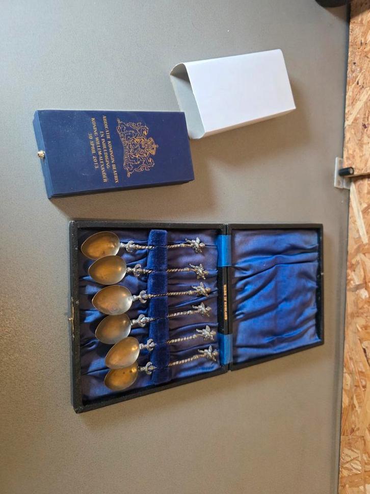 Vintage Lepeltjes Set Koningshuis Nederland, Antiek en Kunst, Antiek | Bestek, Ophalen of Verzenden
