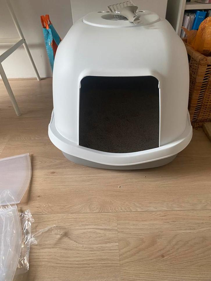 Extra grote kattenbak met afneembare kap 2x, Dieren en Toebehoren, Kattenbakken, Zo goed als nieuw, Ophalen of Verzenden