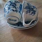 Blue Danube mok en schotel met stempel, Ophalen of Verzenden, Zo goed als nieuw, Kop en/of schotel