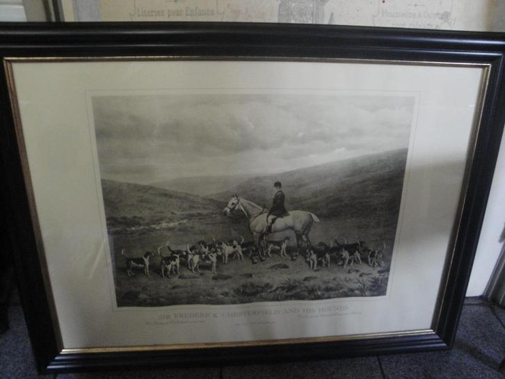 diversen jachtschilderijen italy, Antiek en Kunst, Curiosa en Brocante, Ophalen of Verzenden