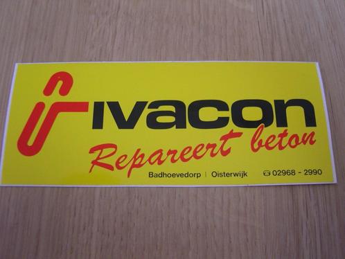 sticker Badhoevedorp Oisterwijk IVACON Repareert beton, Verzamelen, Stickers, Zo goed als nieuw, Bedrijf of Vereniging, Ophalen