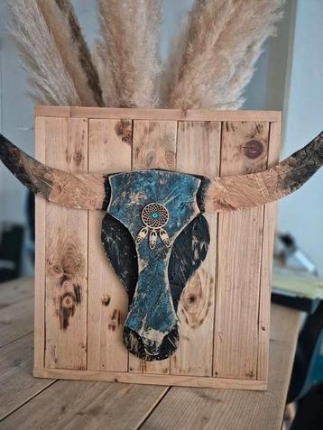 Stoer wandbord  Bull  handmade  beschikbaar voor biedingen