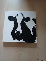 Schilderij 40x40 cm zwart/wit van koe, Ophalen of Verzenden, Zo goed als nieuw, Met 1 controller, Slim