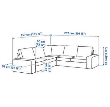 Ikea Kivik 4 zits hoekbank 260x260 - afbeelding 11