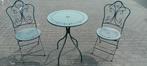 Marilou metalen Bistroset Romantisch Antraciet, Tuin en Terras, Tuinsets en Loungesets, 2 zitplaatsen, Overige materialen, Ophalen of Verzenden