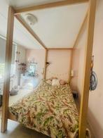 Hemelbed massief hout 140x200, Huis en Inrichting, Slaapkamer | Bedden, Ophalen, Hand gemaakt, eigen ontwerp, Tweepersoons, 140 cm