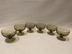 Retro Set van 6 Arcoroc France Rookglas Smoke Dessert coupes, Huis en Inrichting, Keuken | Servies, Ophalen, Glas of Glazen, Gebruikt