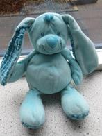 Konijn Basic Bunny merk Tiamo blauw/turqoise wafelmotief, Kinderen en Baby's, Speelgoed | Knuffels en Pluche, Ophalen of Verzenden
