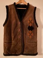 VINTAGE SUÈDE GEVOERDE BODYWARMER 40, Kleding | Dames, Bodywarmers, Maat 38/40 (M), Vintage suède, Bruin, Ophalen of Verzenden
