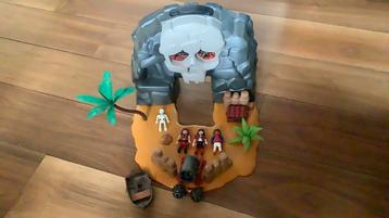 Playmobil 4443 5804 piraten koffer doodhoofd sketel eiland beschikbaar voor biedingen