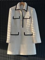 Miss Sixty korte gebreide jurk - Off white met leer - Maat S, Kleding | Dames, Jassen | Zomer, Ophalen of Verzenden, Zo goed als nieuw