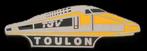 TGV Toulon pin- geel emaille, Verzenden, Nieuw, Transport, Speldje of Pin