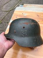 Duitse helm dd ss met regiment in nekrand, Verzamelen, Ophalen of Verzenden, Duitsland, Helm of Baret