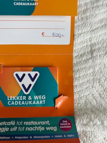 VVV cadeaukaarten beschikbaar voor biedingen